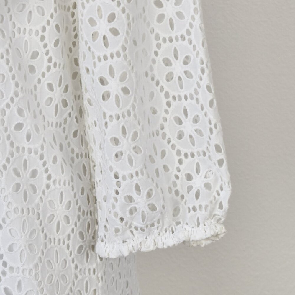 Lilly Pulitzer Primm Sand Dollar Eyelet Shift Dress White NEW - M - Picture 6 of 13